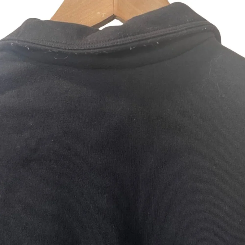 ADIDAS | Women's Black Cropped 1/4 Zip Pullover Sweatshirt | Size L - Picture 6 of 12